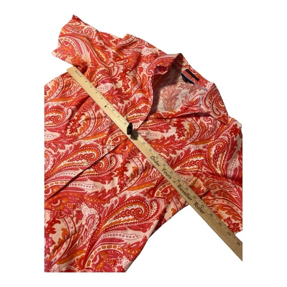 Lands’ End Paisley Western Women’s Button Down Size 14 A1 - Picture 4 of 5